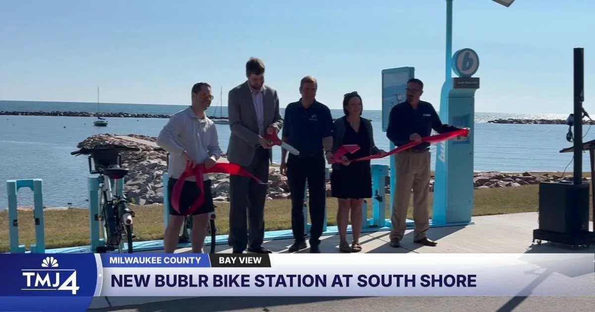 Ribbon Cutting Unveils the Grand Re-opening of the South Shore Park Bublr Station!