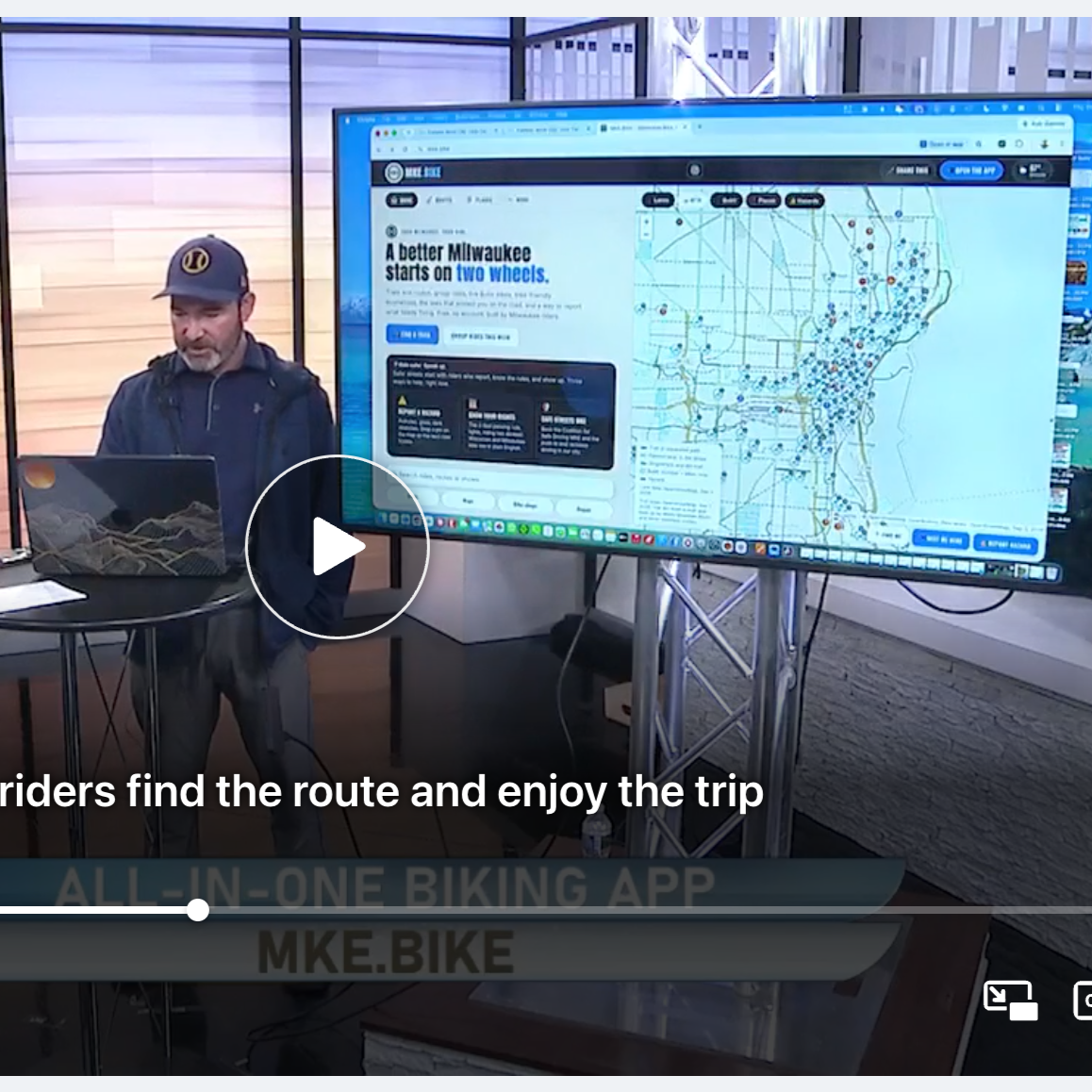 Ryan Thompson Shouts Out Bublr Bikes while promoting Baiku and MKE.BIKE on Fox6 News