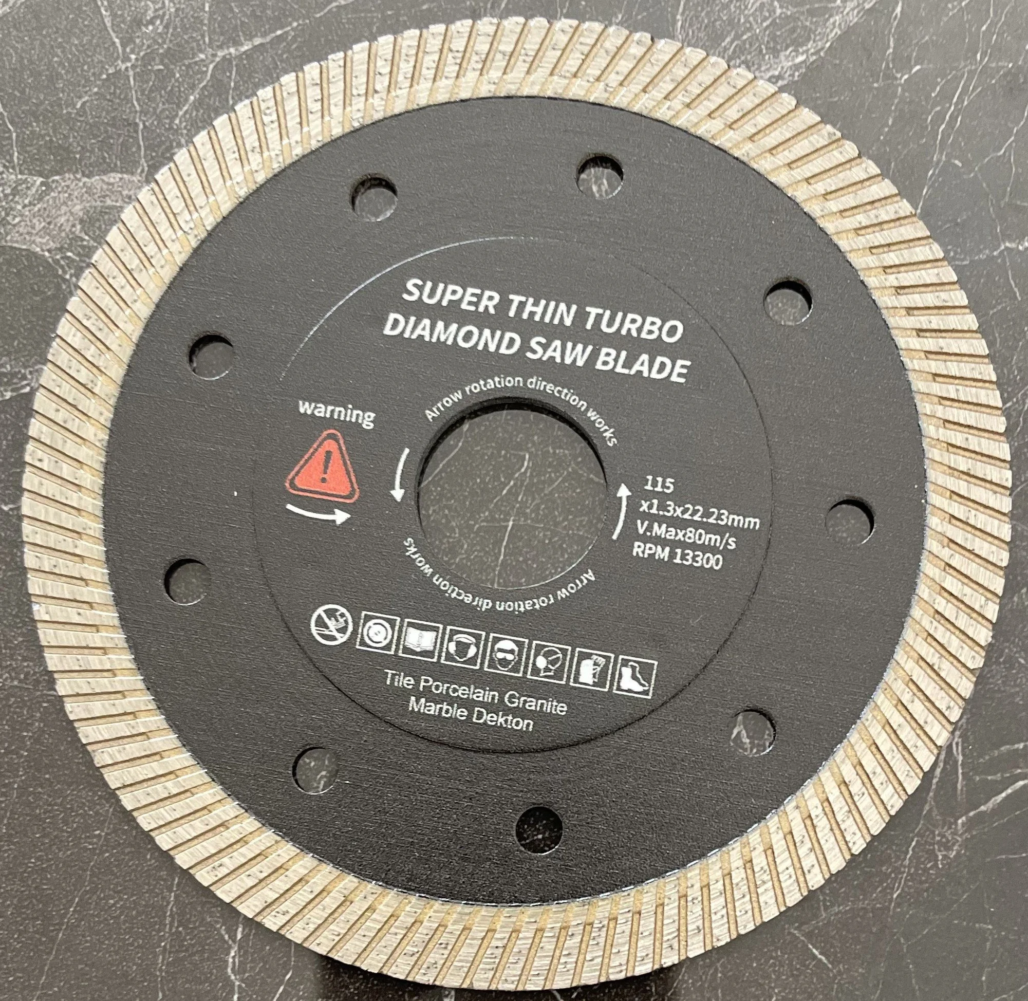 Super Thin Turbo Diamond Saw Blade – 115mm x 1.3mm x 22.23mm