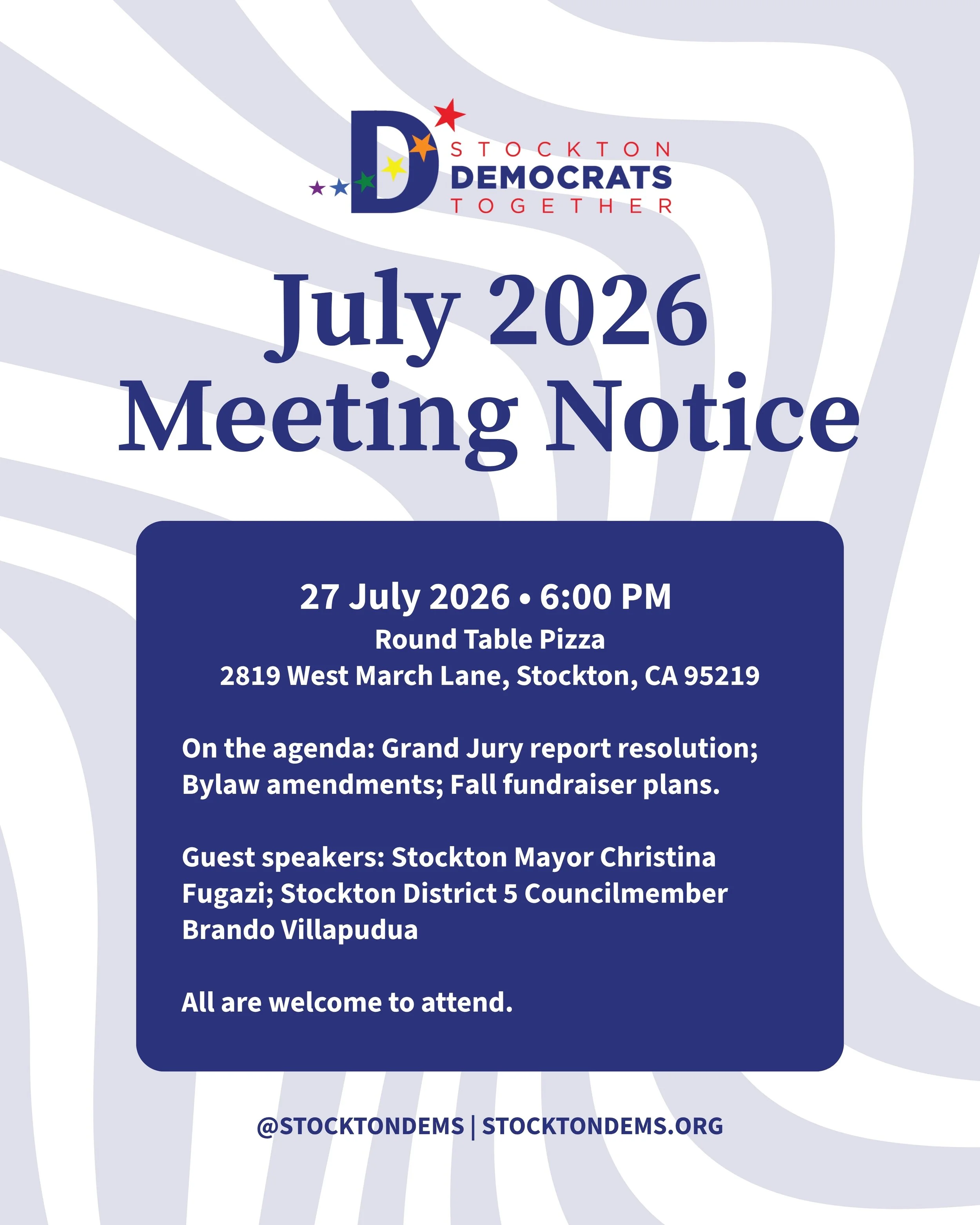 July 2026 General Meeting