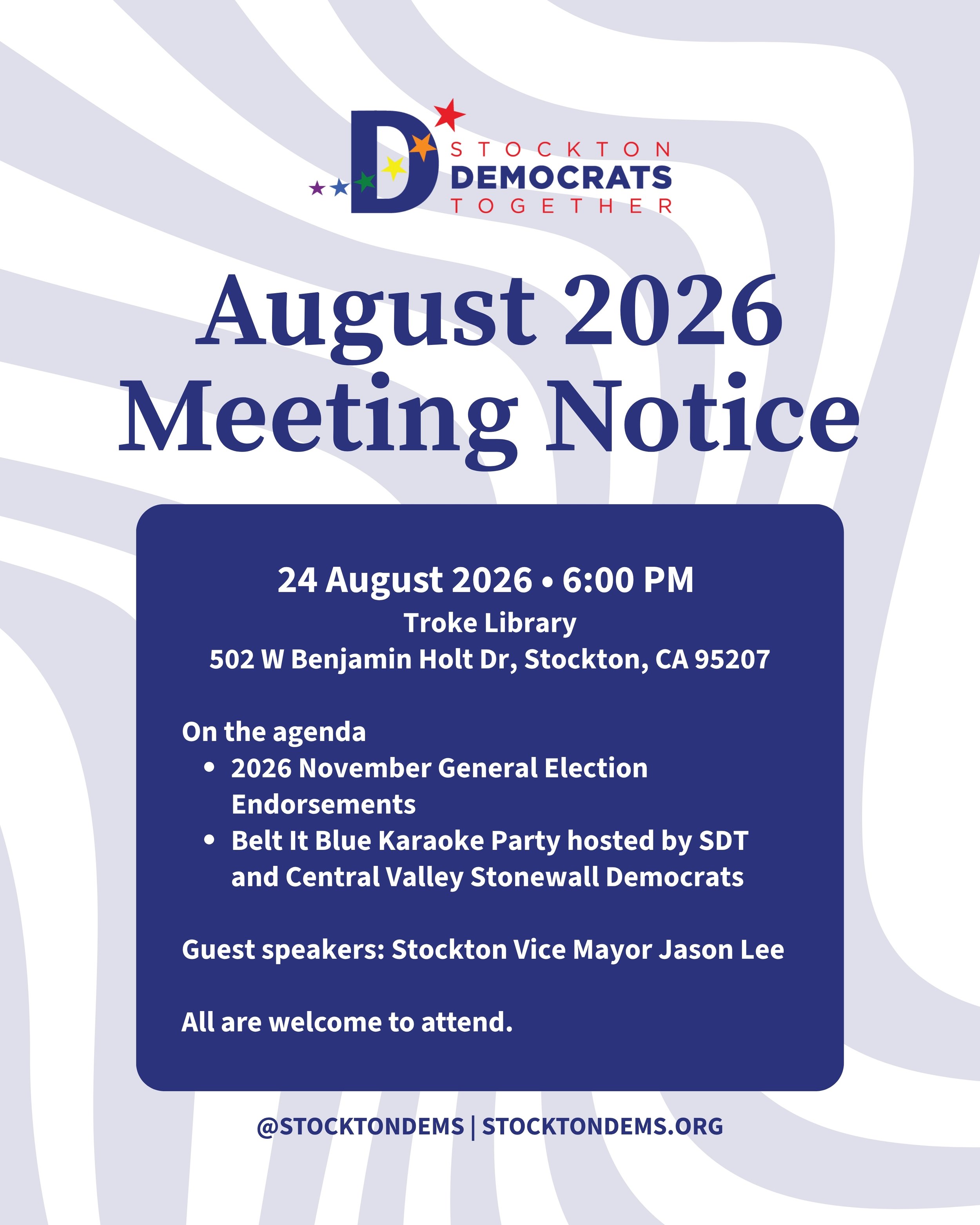 August 2026 General Meeting
