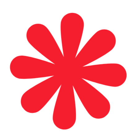 Red flower with a black background.