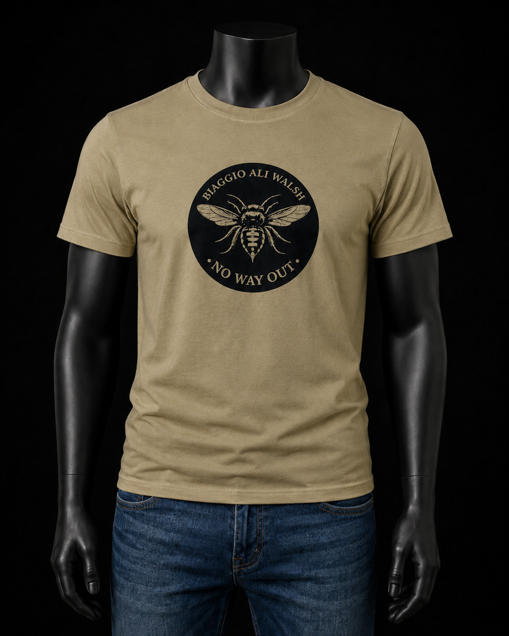 NO WAY OUT BEIGE SPORTS TEE