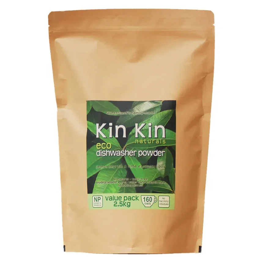 Kin Kin Naturals Eco Dishwasher Powder - Lemon Myrtle & Lime 2.5kg