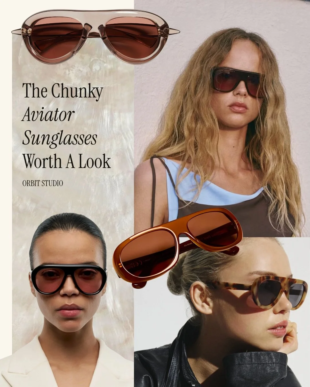 The chunky aviator has quietly become one of this season's easiest statement accessories.

We've rounded up the pairs worth knowing; from everyday favourites to investment pieces, plus a few great finds under &pound;50.

Which pair would you actually