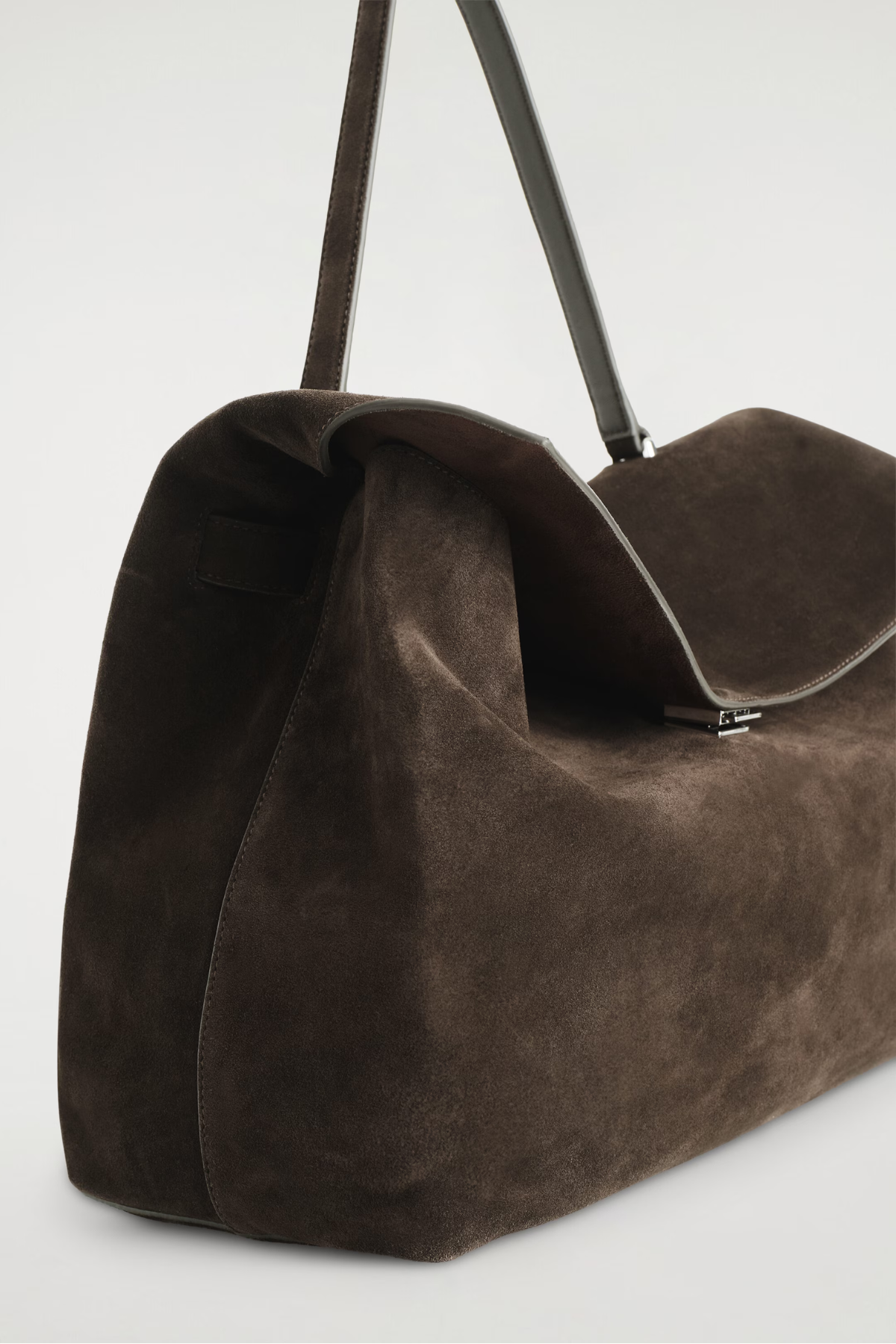 COS Trullo Oversized Flap Bag - Split Suede
