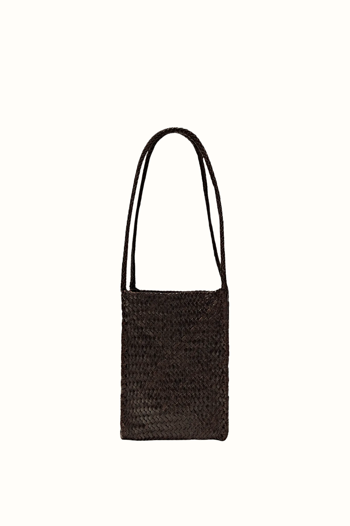 MASSIMO DUTTI Nappa Leather Woven Bucket Bag