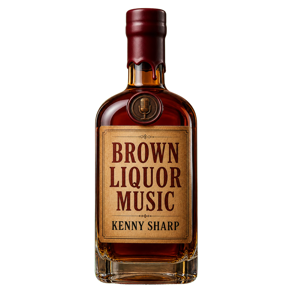 Brown Liquor bottle artwork