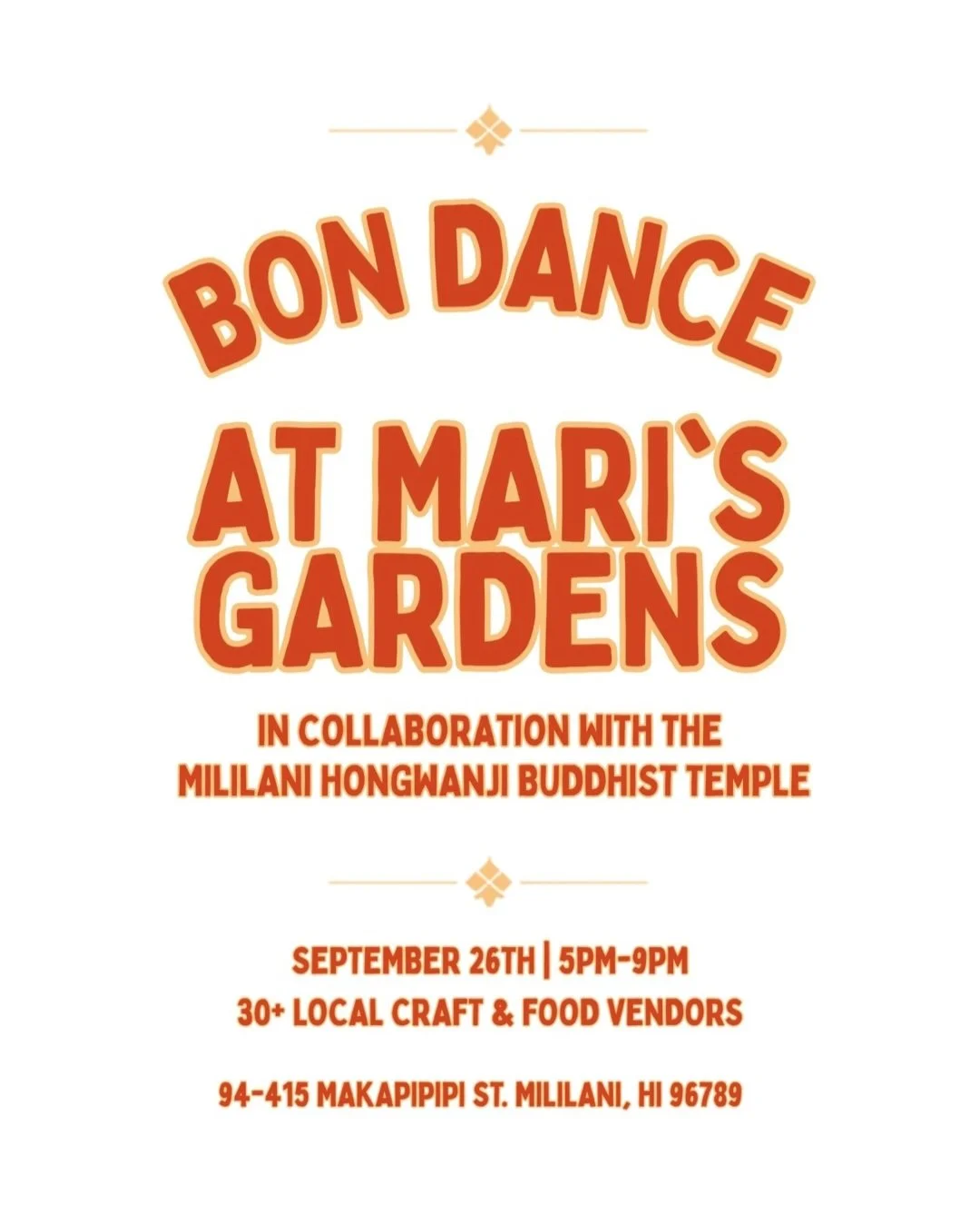 Bon Dance at Mari's Garden
