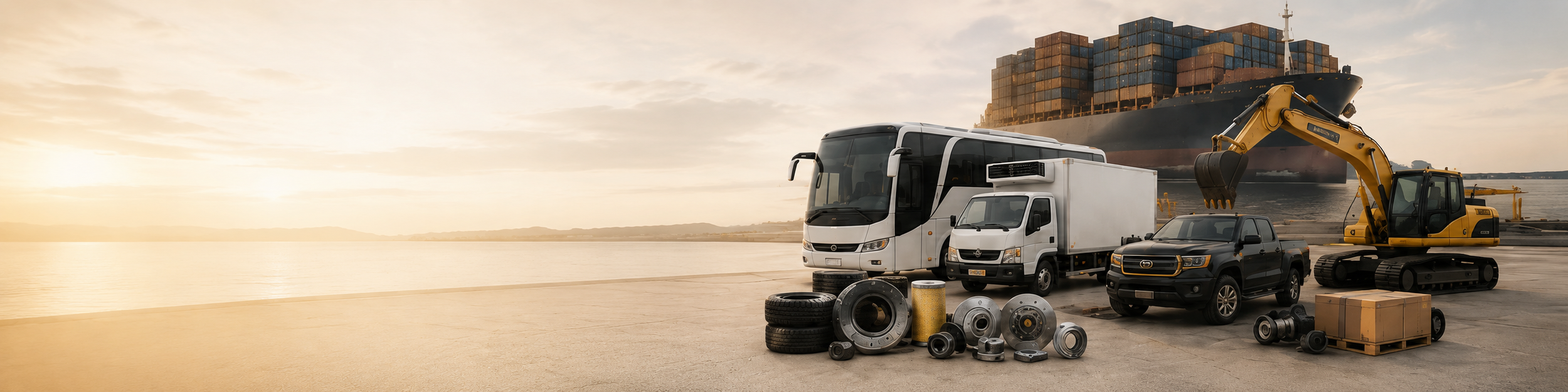 Special sourcing requests, commercial equipment export, motorcycles export, spare parts export, construction machinery export, trucks and buses export, logistics solutions for Africa.