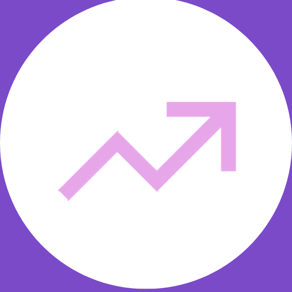 Sustainable business growth icon representing long-term value creation for clients, partners, and communities.