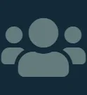 Icon of multiple people, representing a community or group