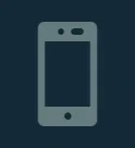 Icon of a smartphone with a dark background.
