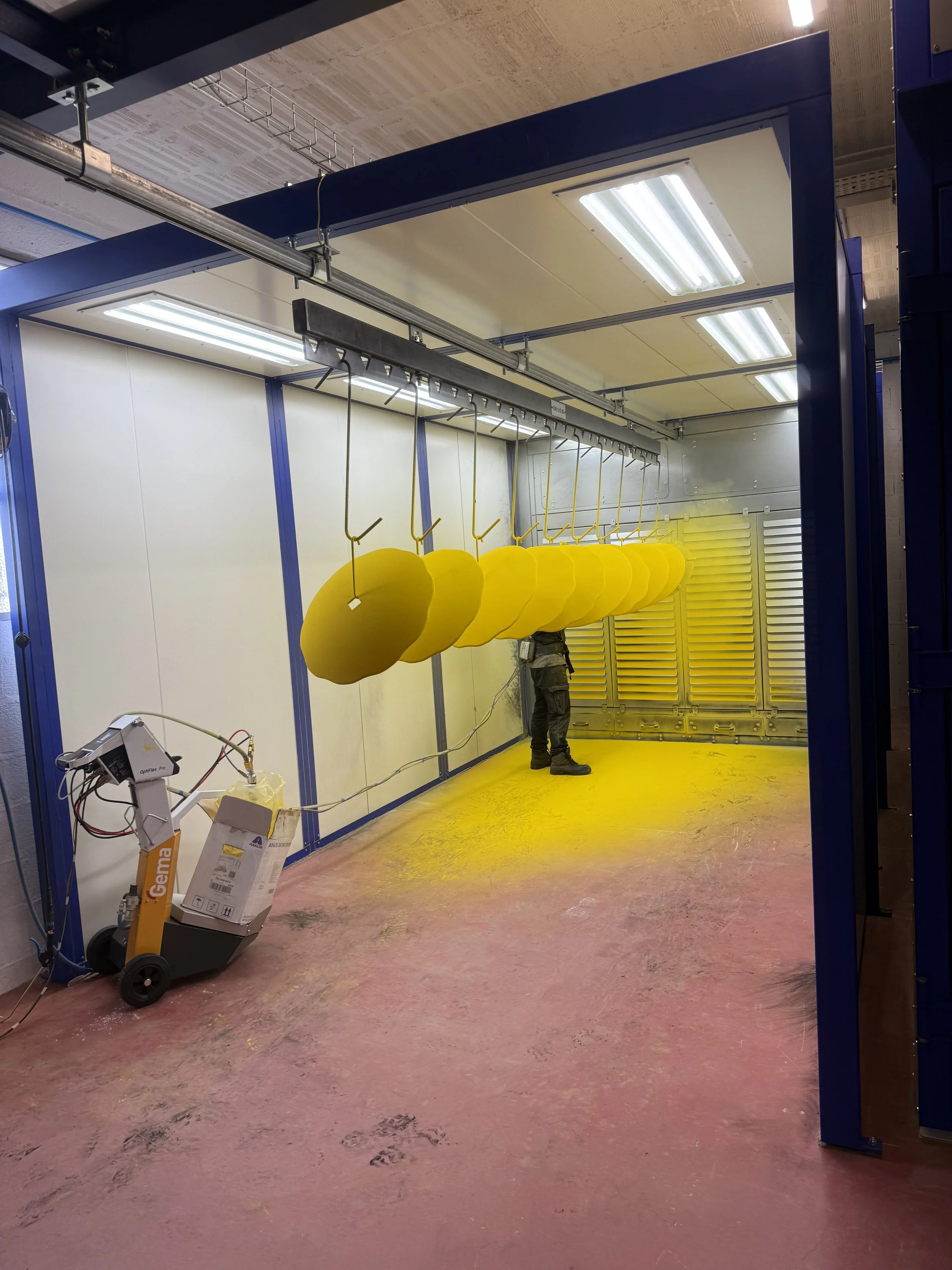projection de peinture poudre Thermolaquage epoxy