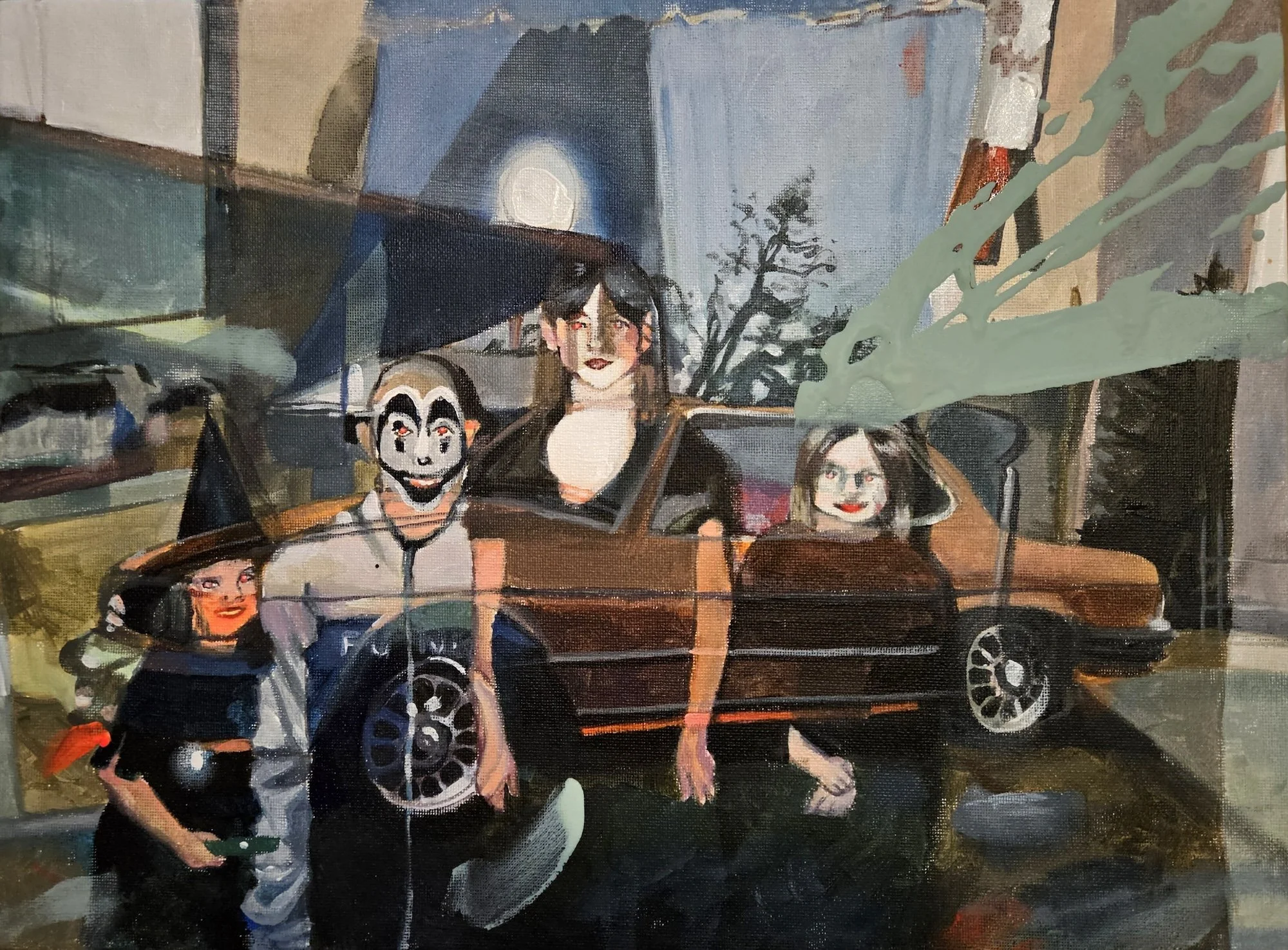 The Night Kids, 2026, acrylic on canvas, 30 x 40 cm