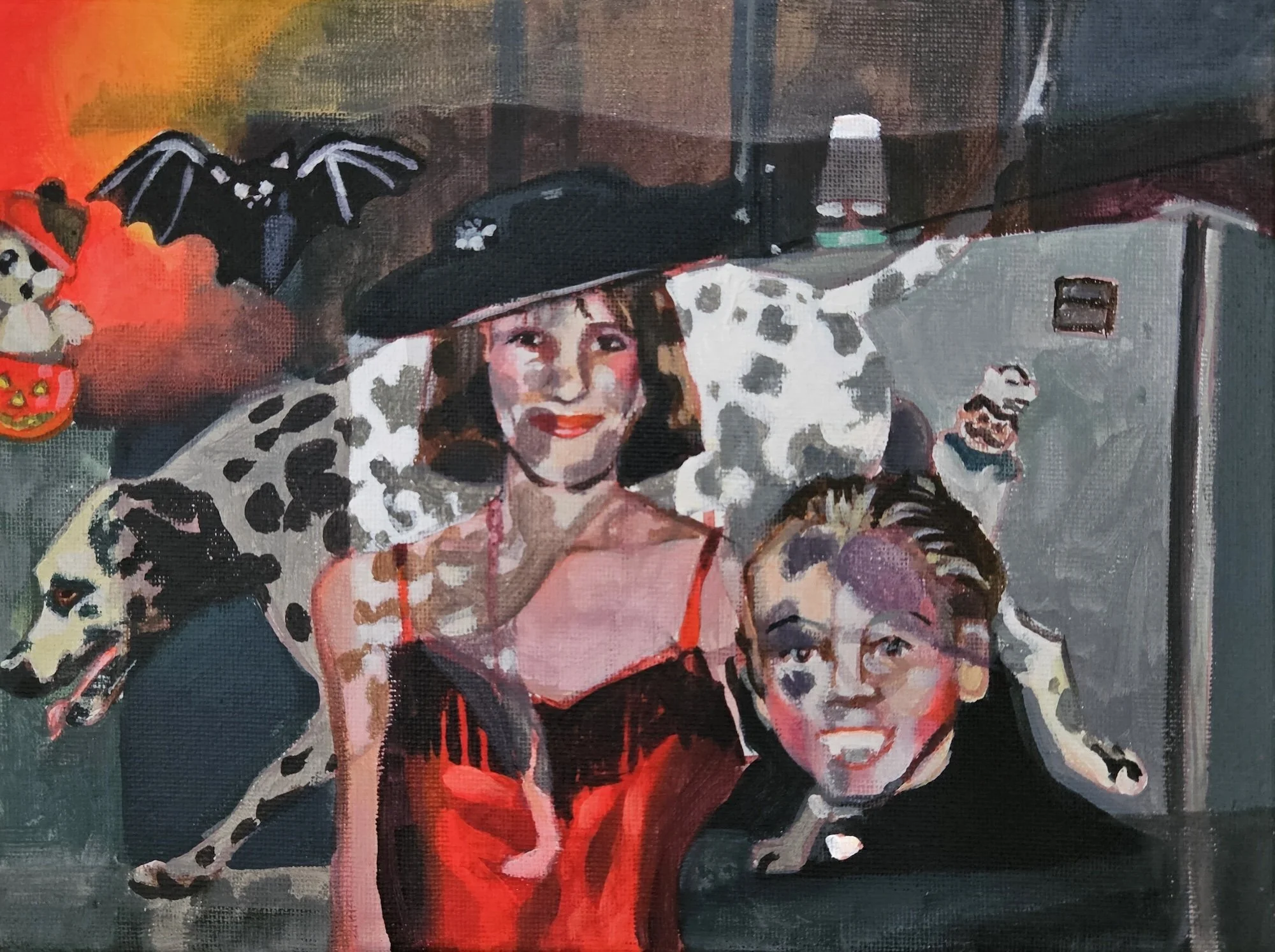 Fringe & Spots, 2026, acrylic on canvas, 18 x 24 cm
