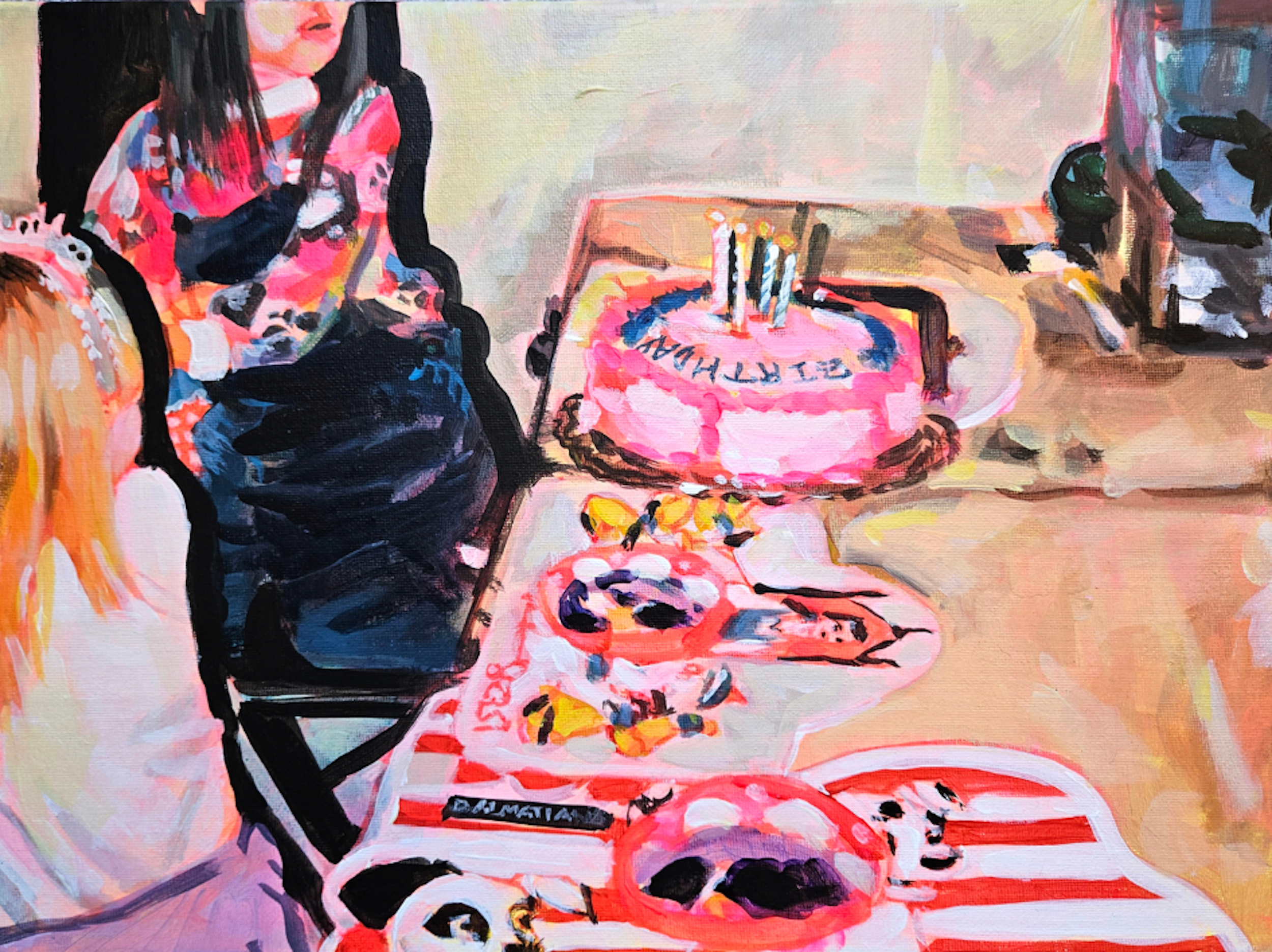 Disney Princess, 2025, acrylic & resin on canvas, 29 x 40 cm