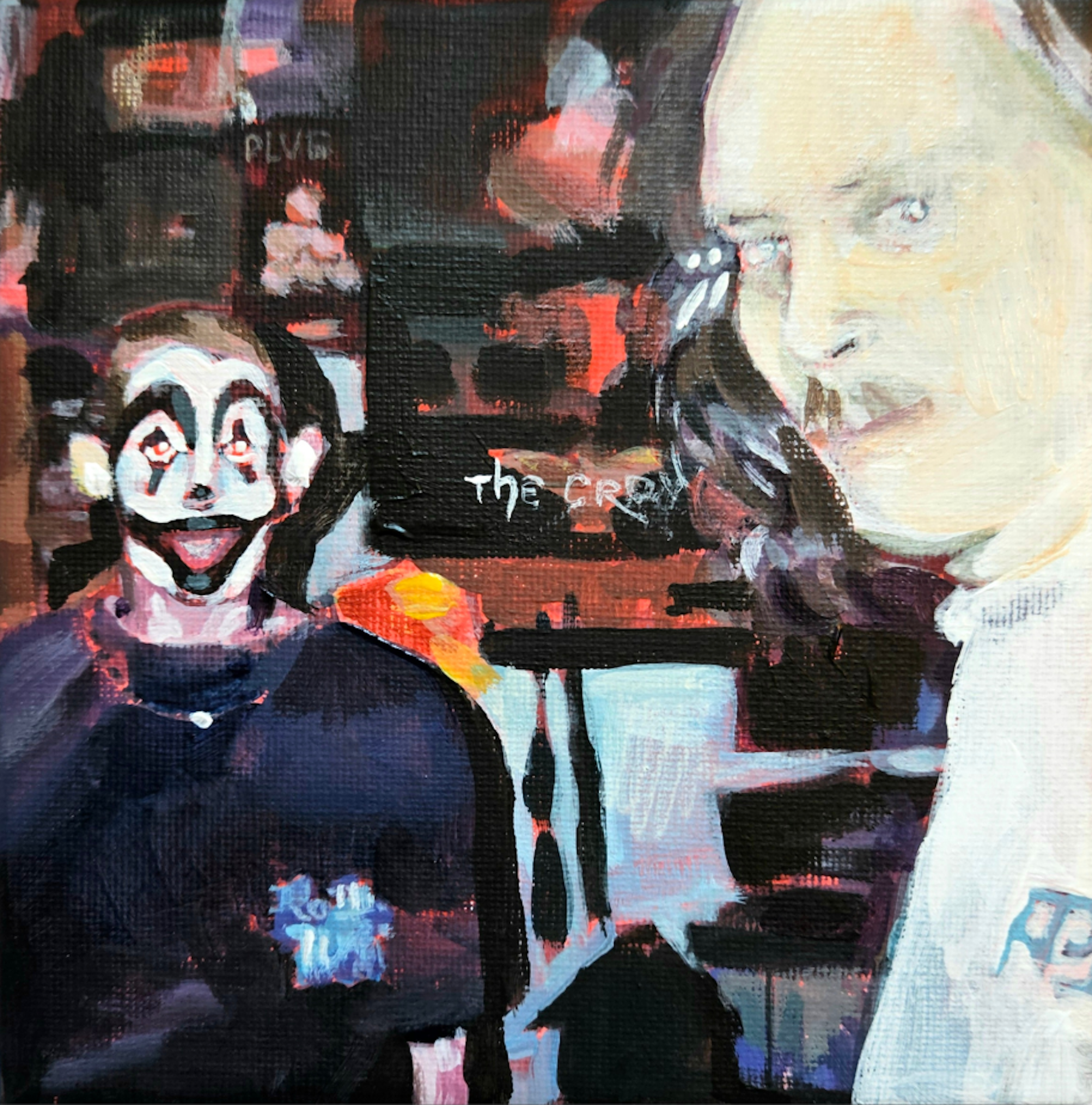 My Brother's Room, 2025, acrylic & resin on canvas, 15 x 15 cm