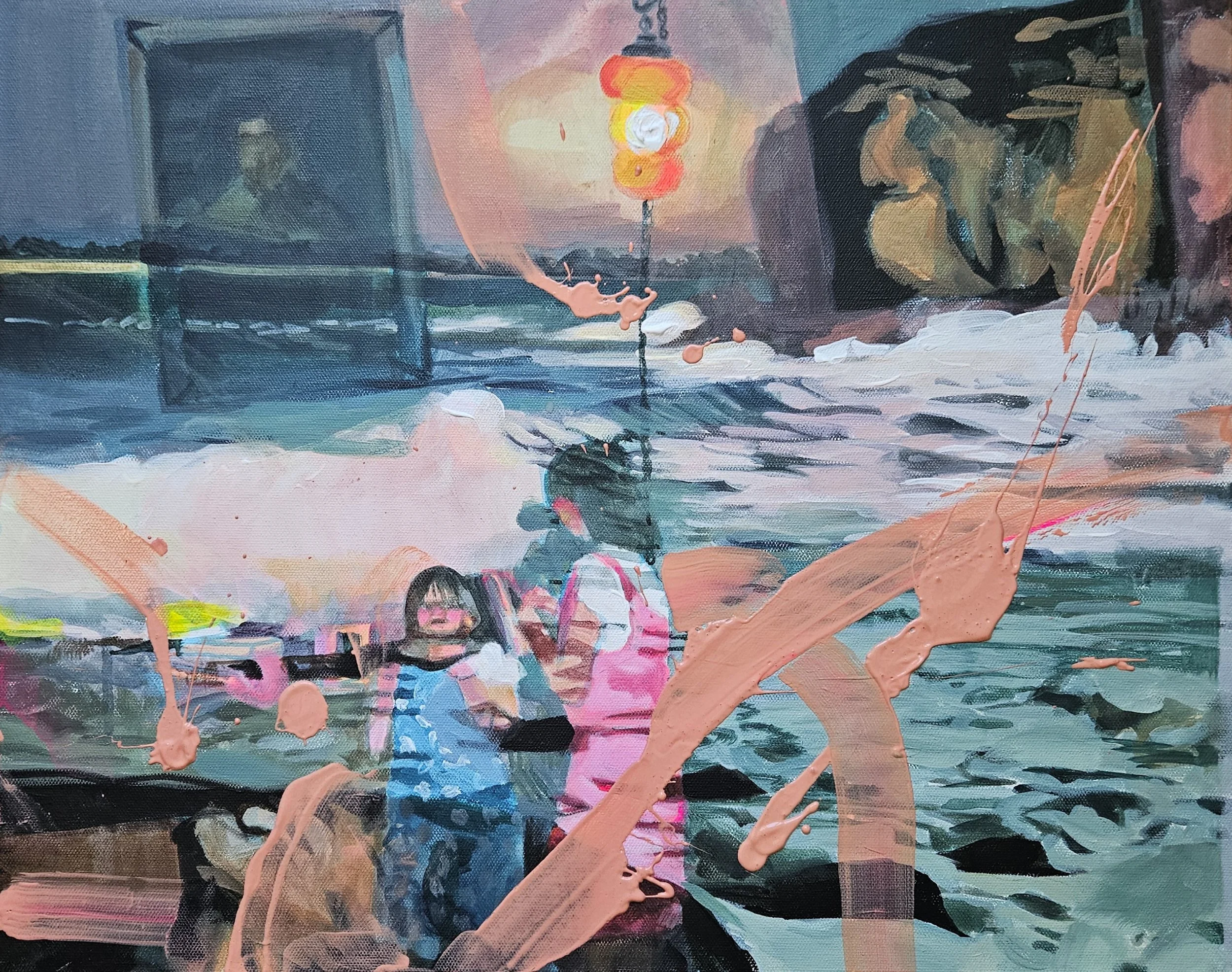 Sally, 2026, acrylic & resin on canvas, 40 x 50 cm