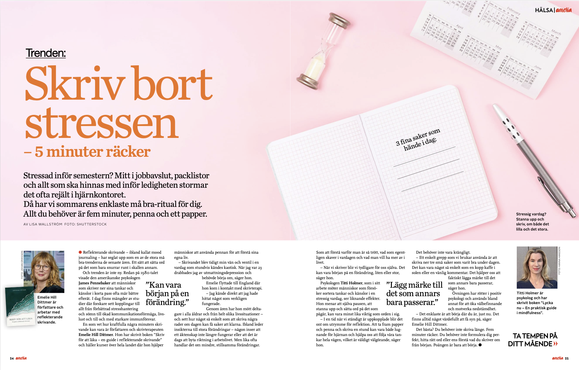 Skriv bort stressen – Amelia