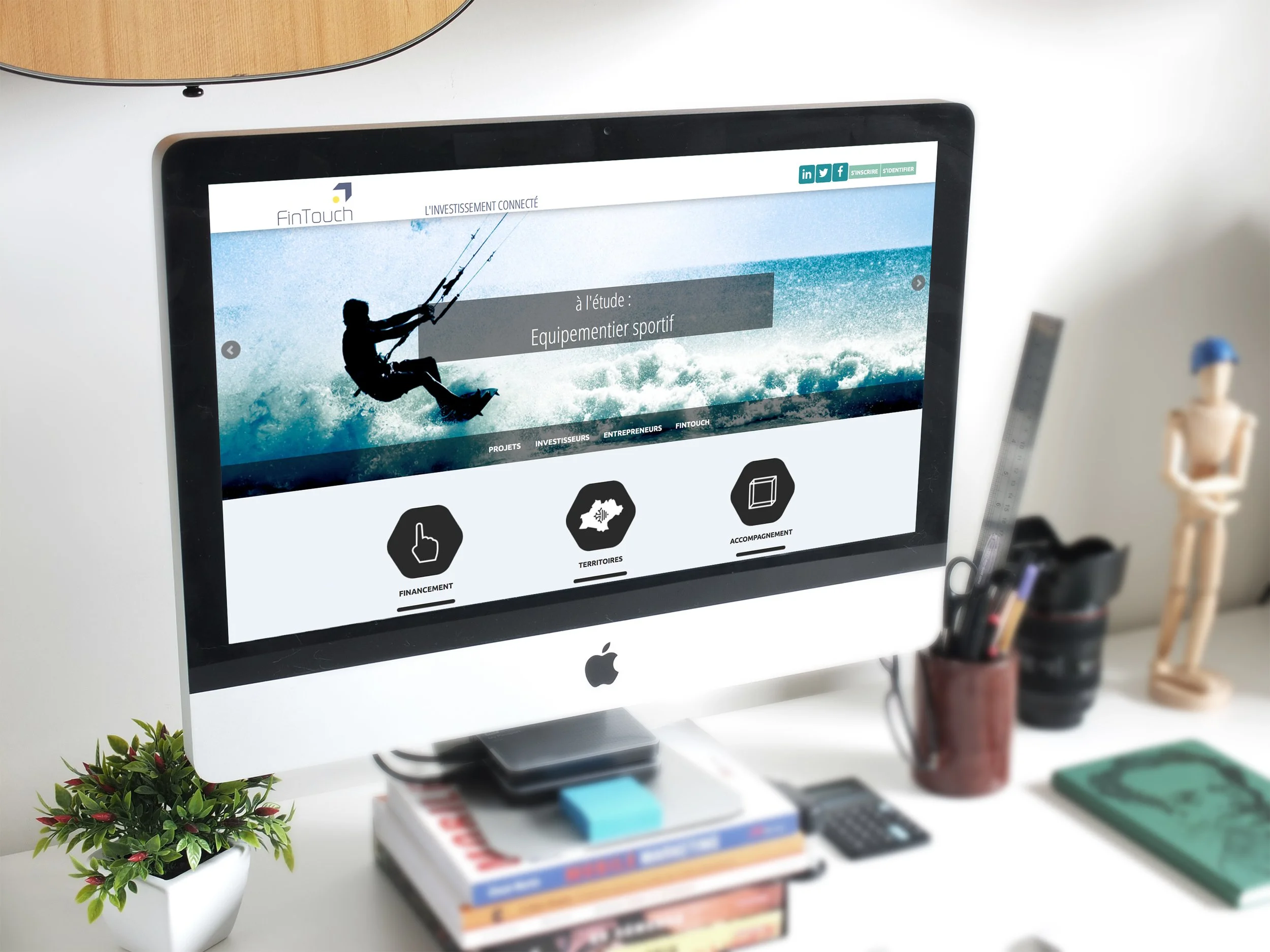 Interface web de la plateforme de financement participatif FinTouch