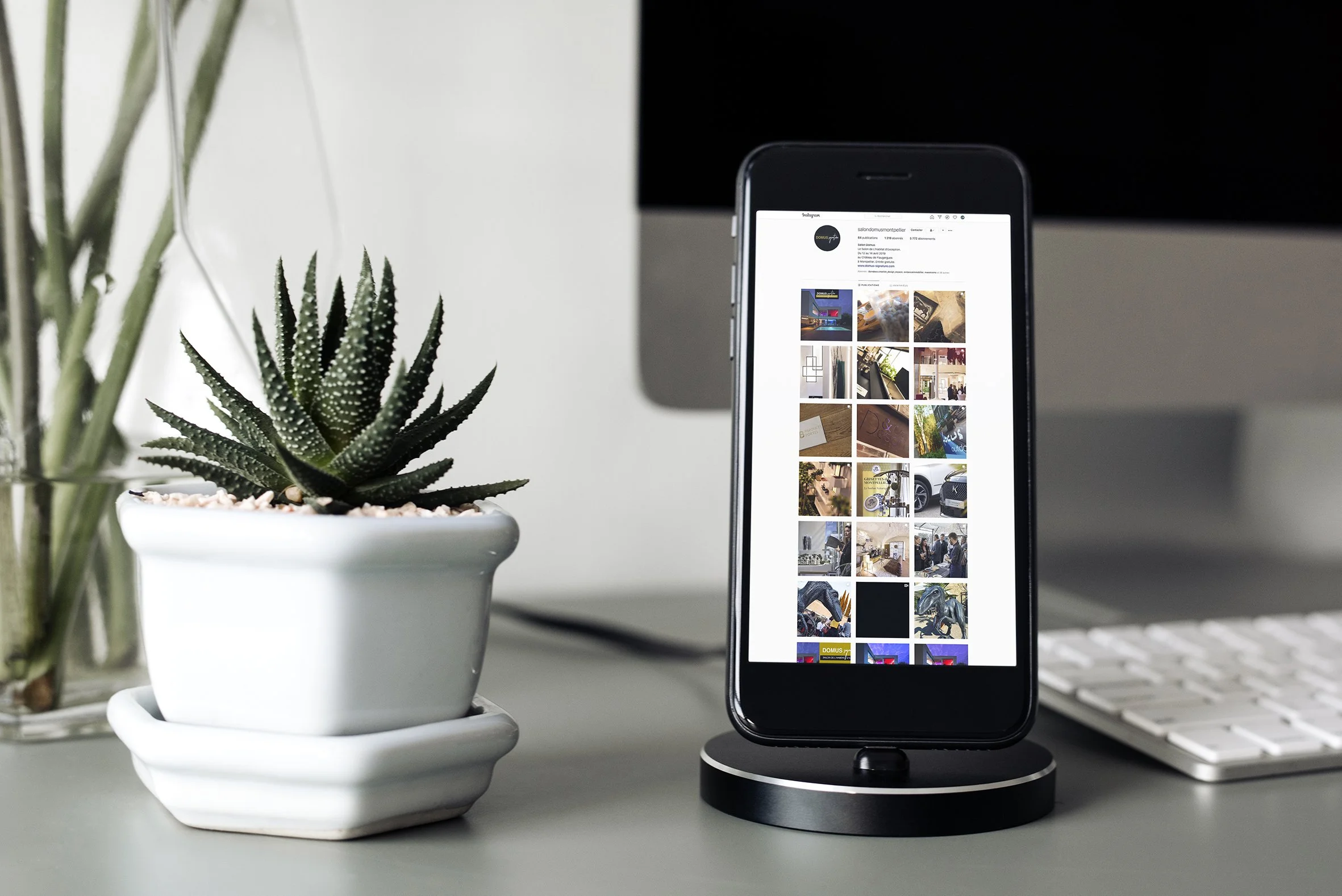 Compte Instagram et posts créés pour le salon de l’habitat d'exception, Domus Signature