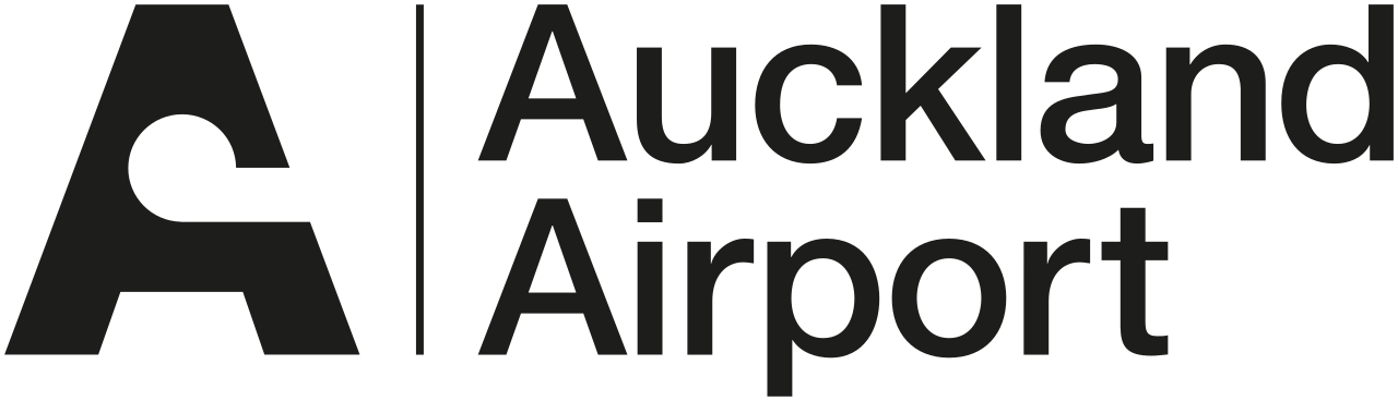 Logo of Auckland Airport, featuring a stylized letter 'A' and the words 'Auckland Airport' beside it.