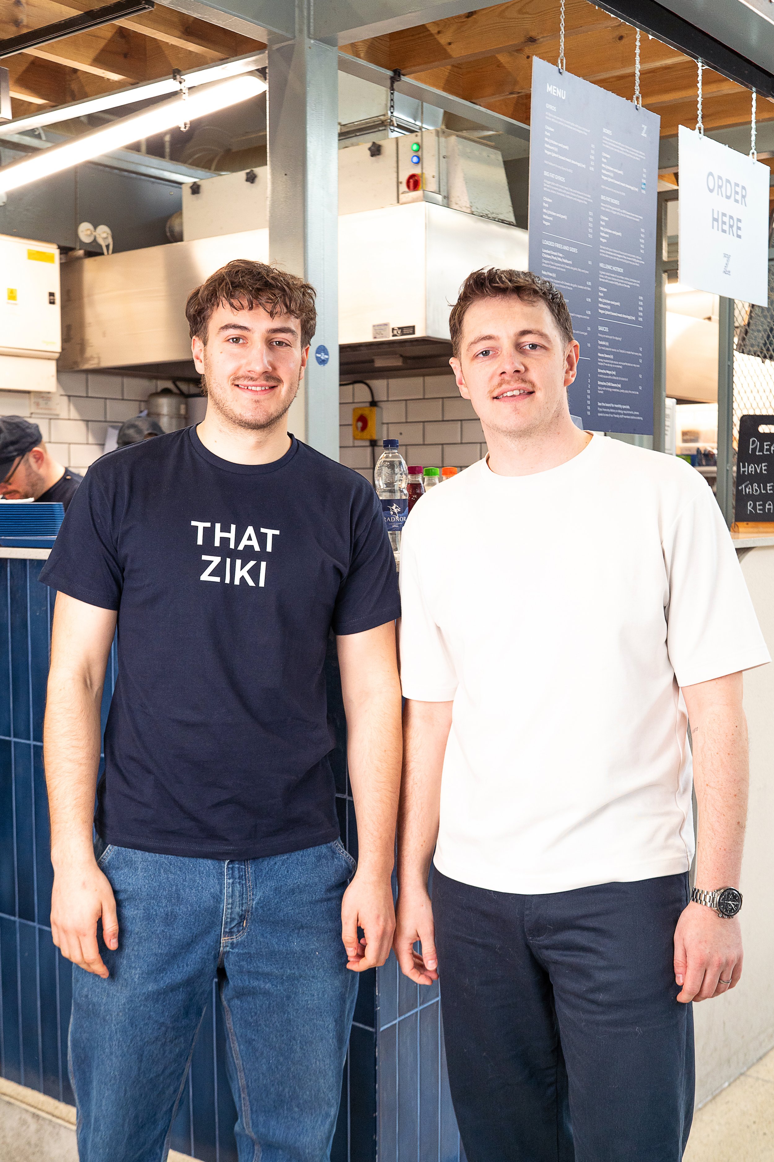 Thatziki co-founders Luke and Jack Newton at one of the Thatziki sites