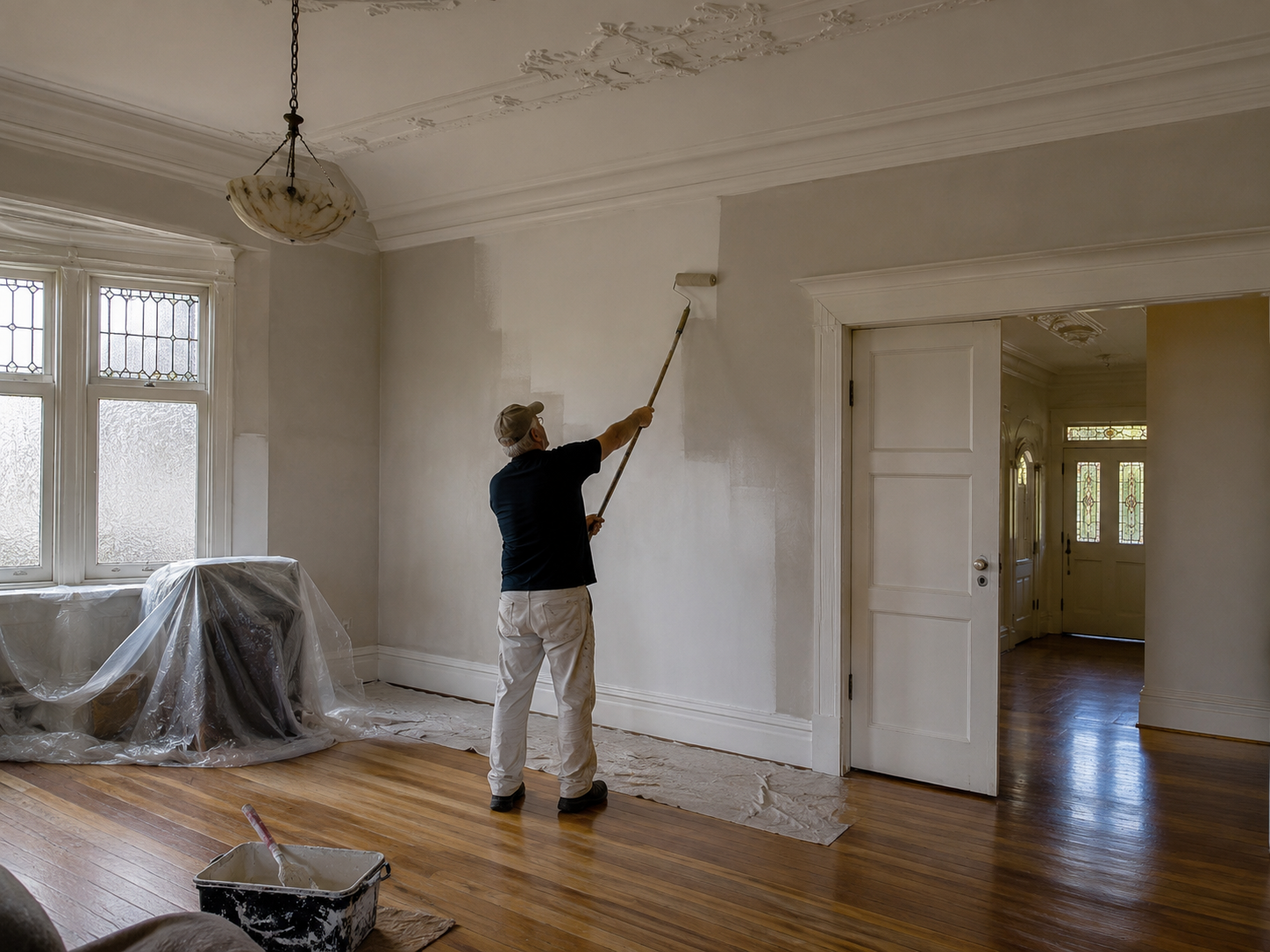 Professional interior house painting in an Auckland home