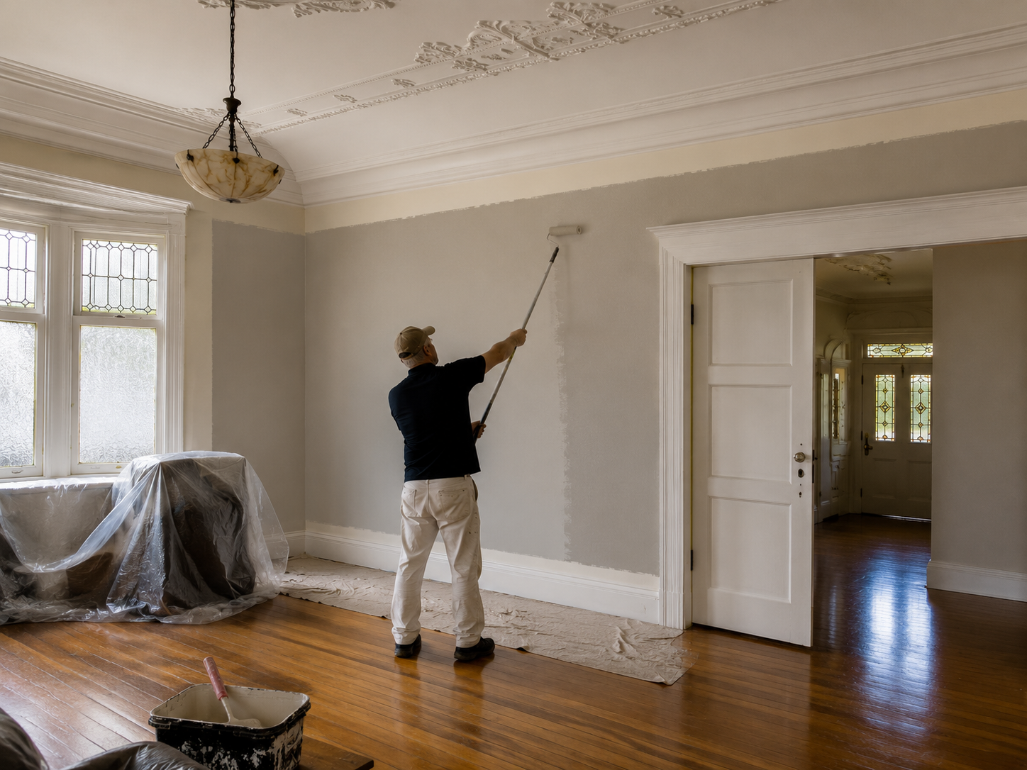 Professional interior house painting in an Auckland home