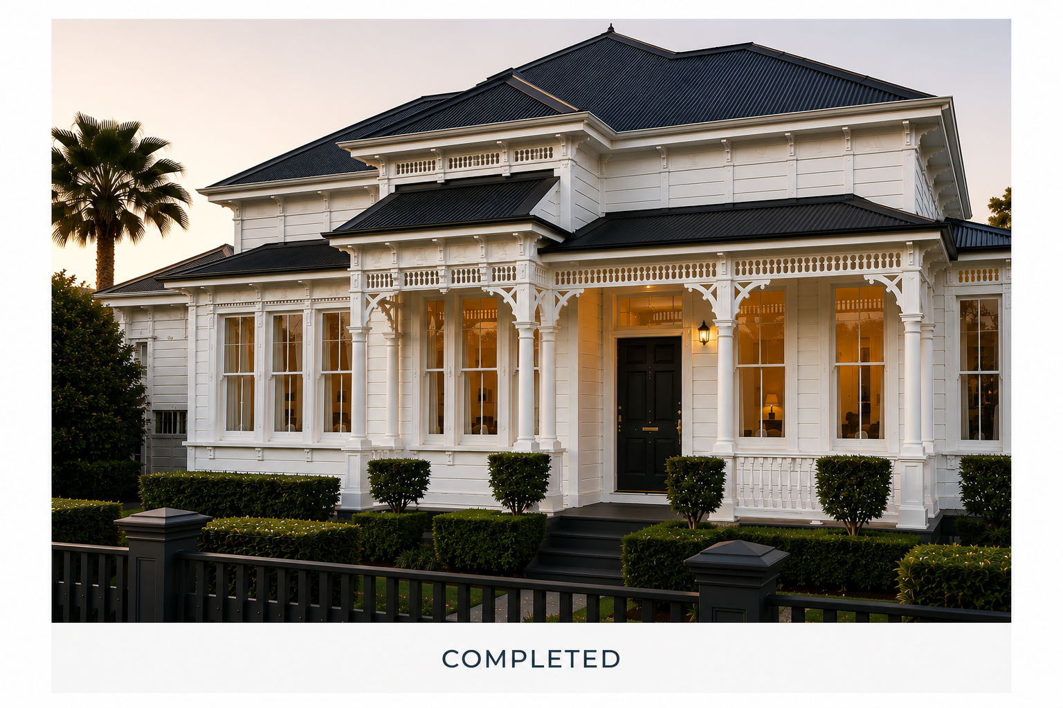 Completed heritage house restoration in St Mary's Auckland