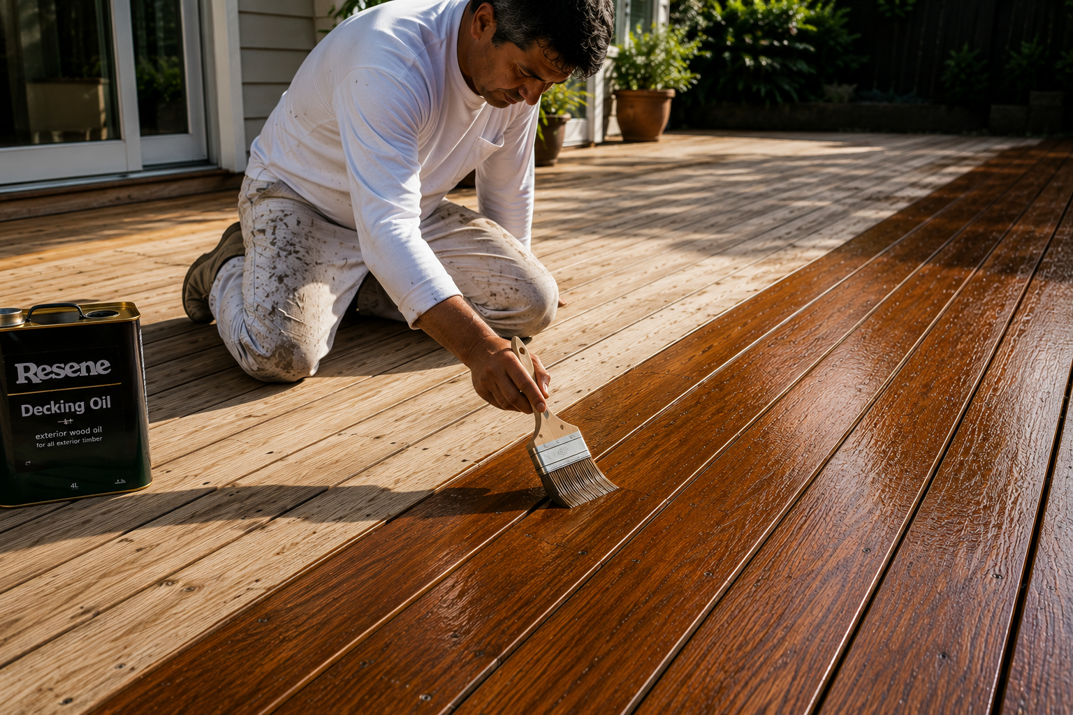 Timber deck restoration and oiling in Auckland