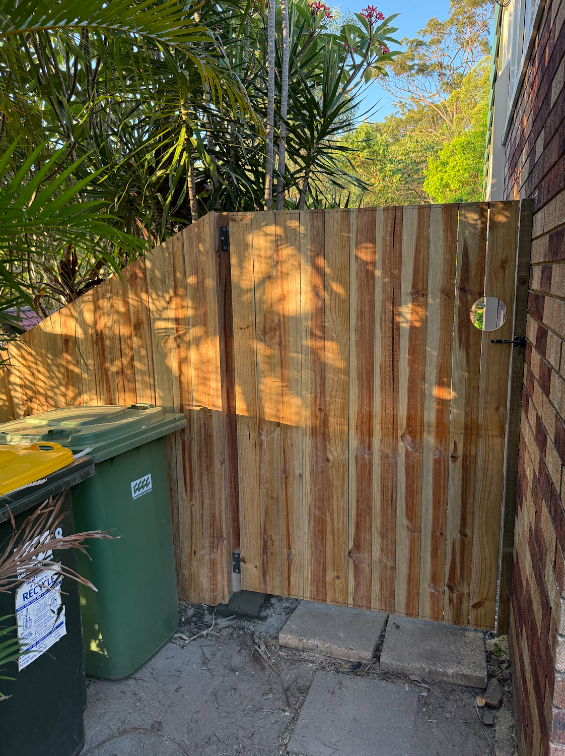 Custom timber gate completed in Gaven