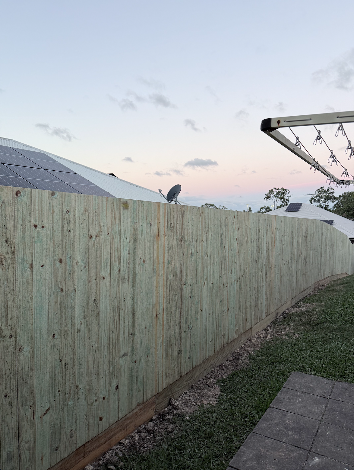 30-metre butted timber and sleepers fence completed in Pimpama