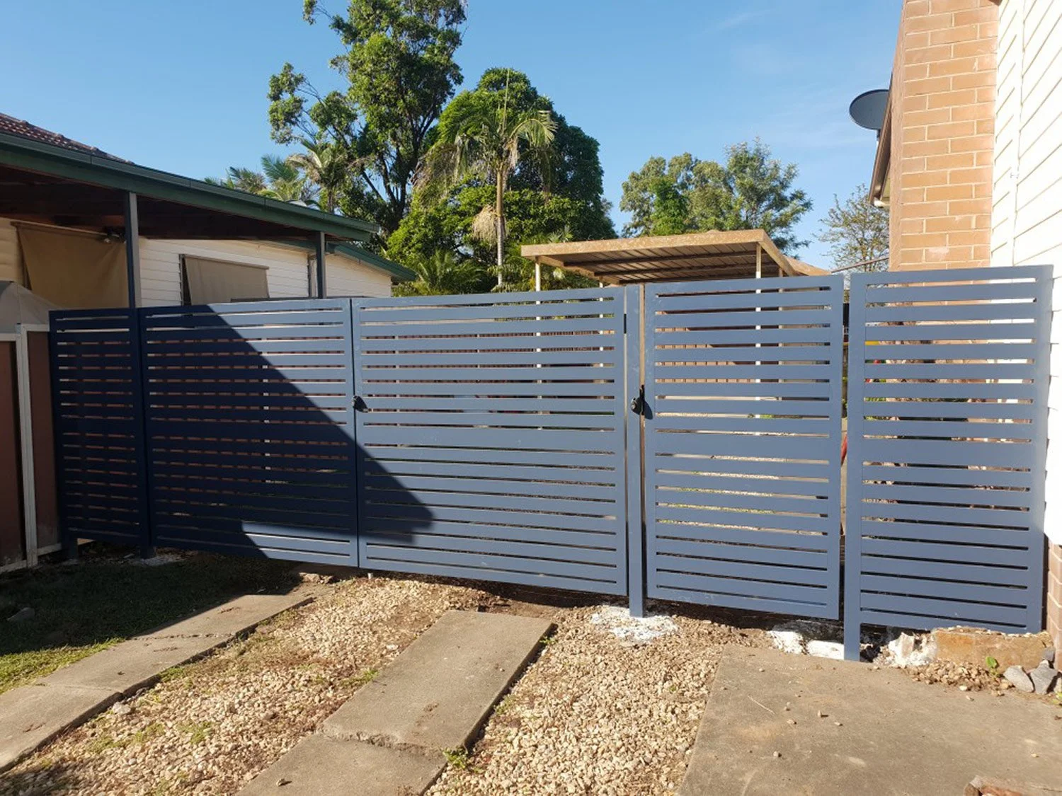 slat fencing project completed in Mermaid Waters