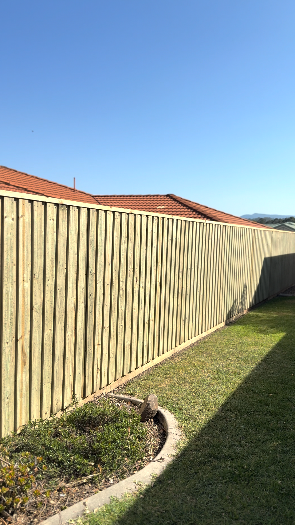 timber fence built in reedy creek