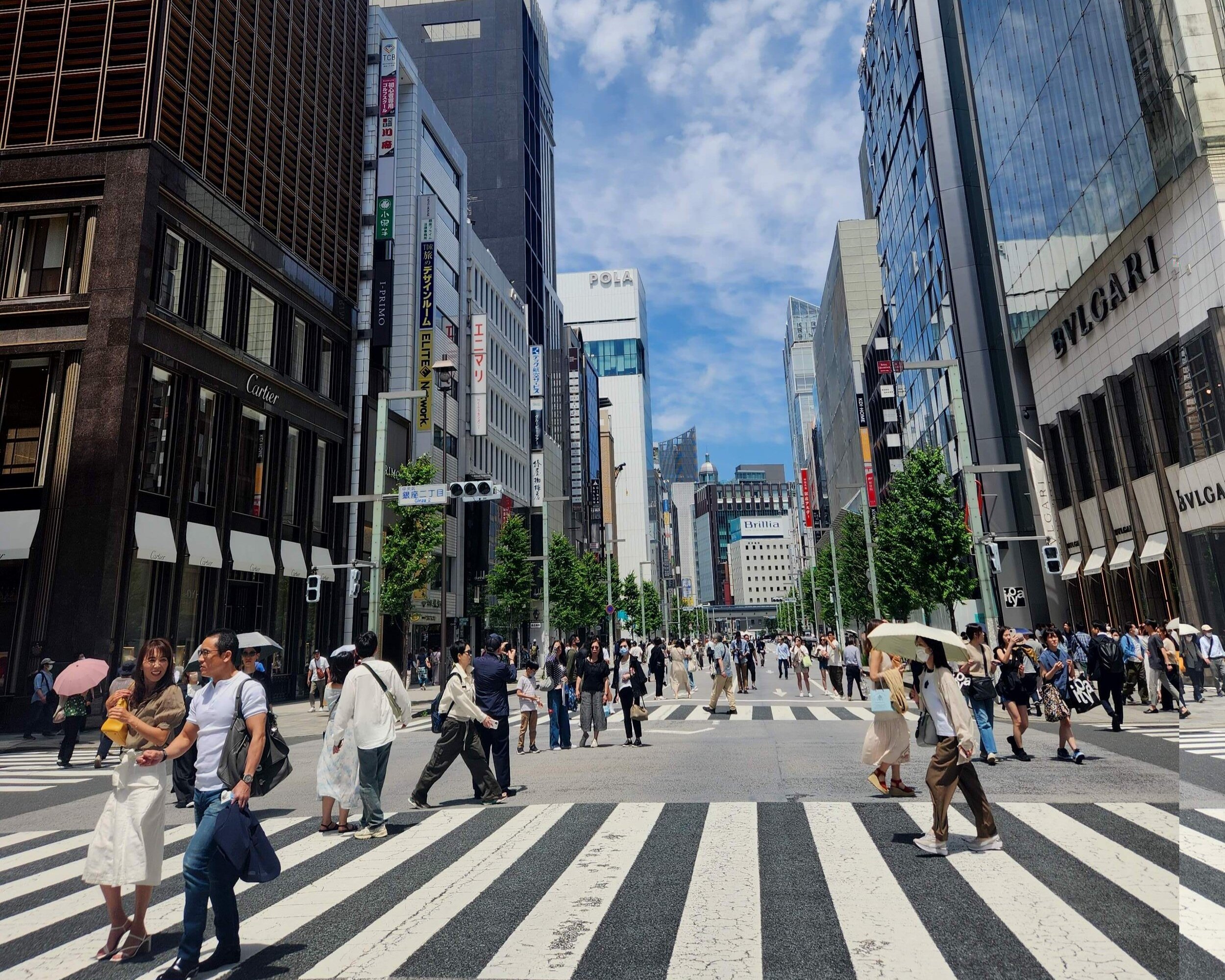 Saturday shopping in Ginza