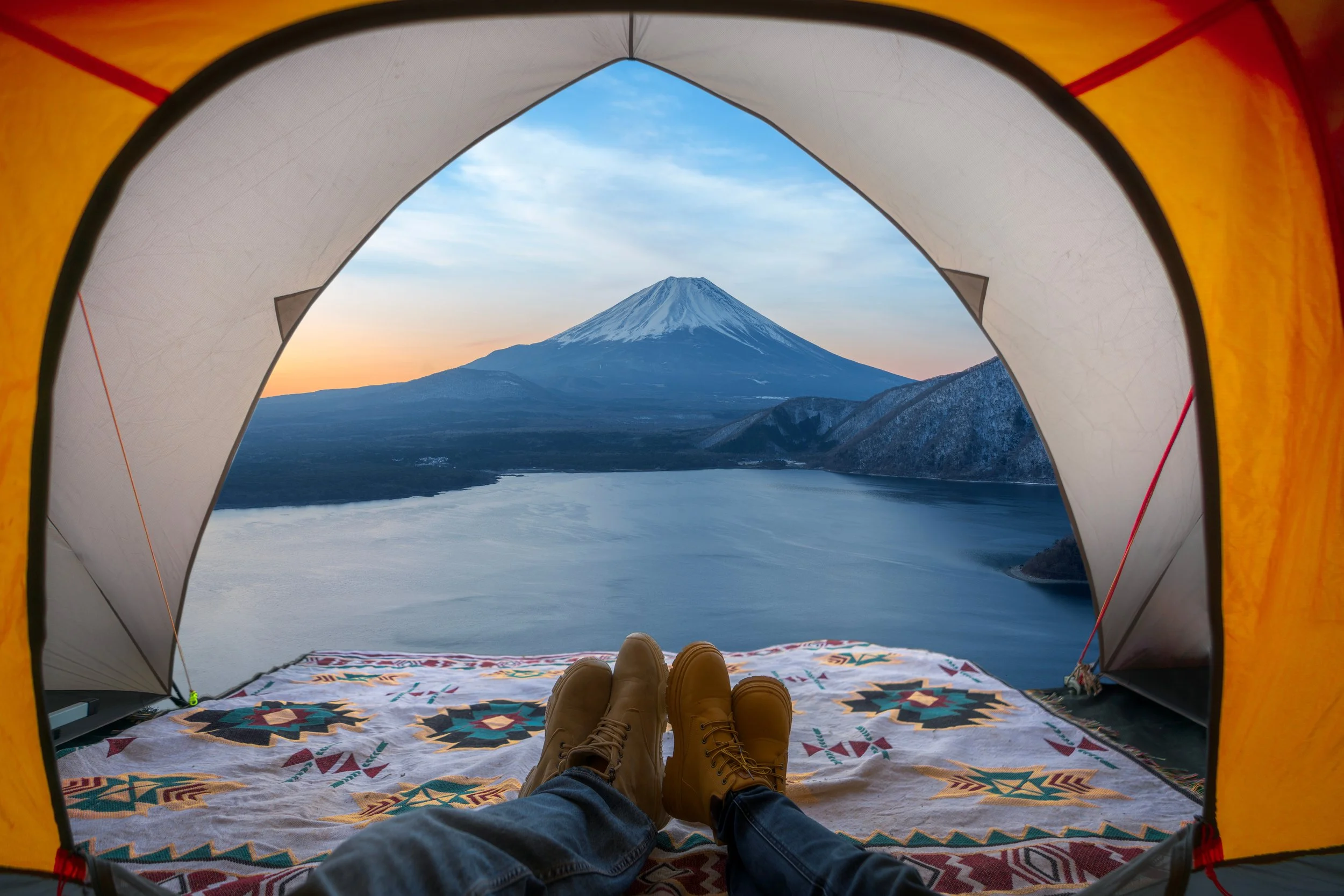Glamping Mount Fuji View from a tent