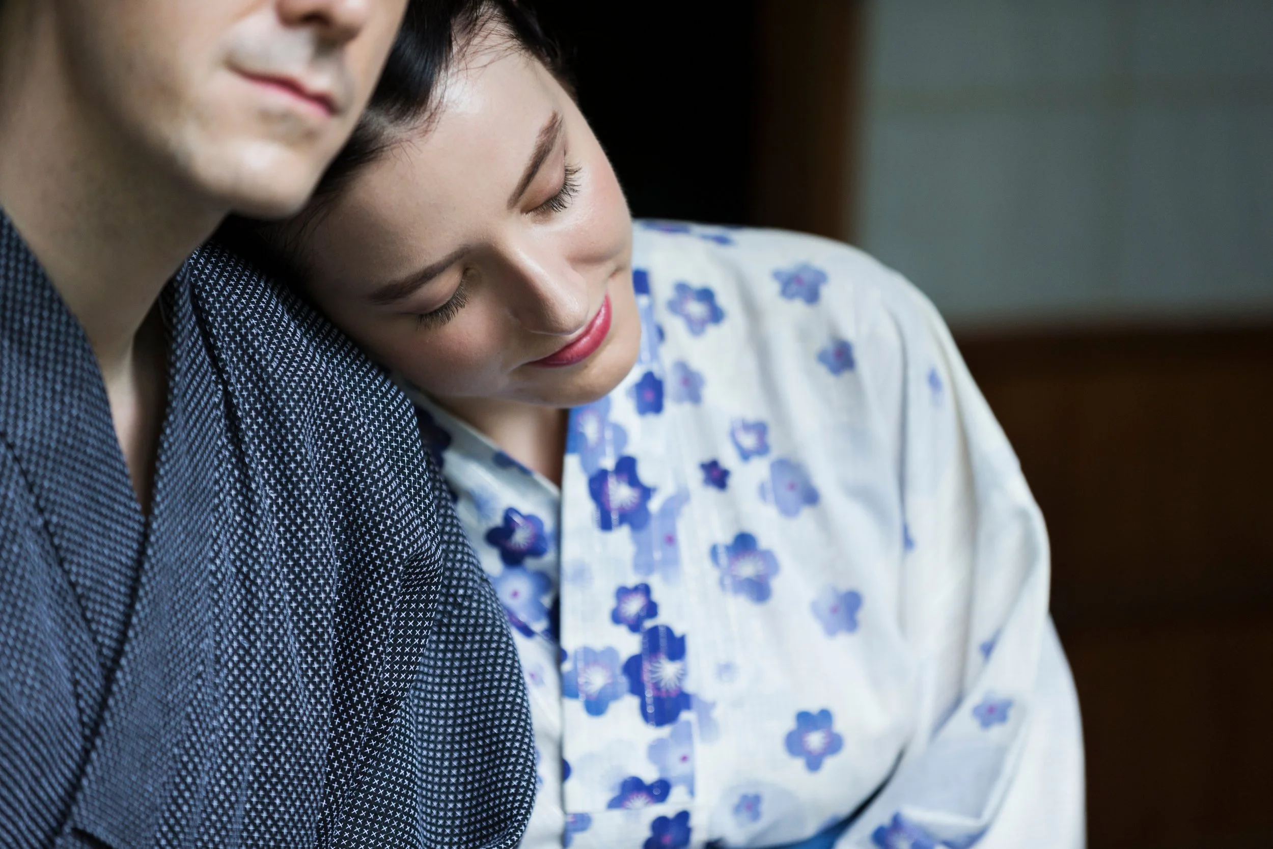 Couple at a Tradional Ryokan Kyoto Japan