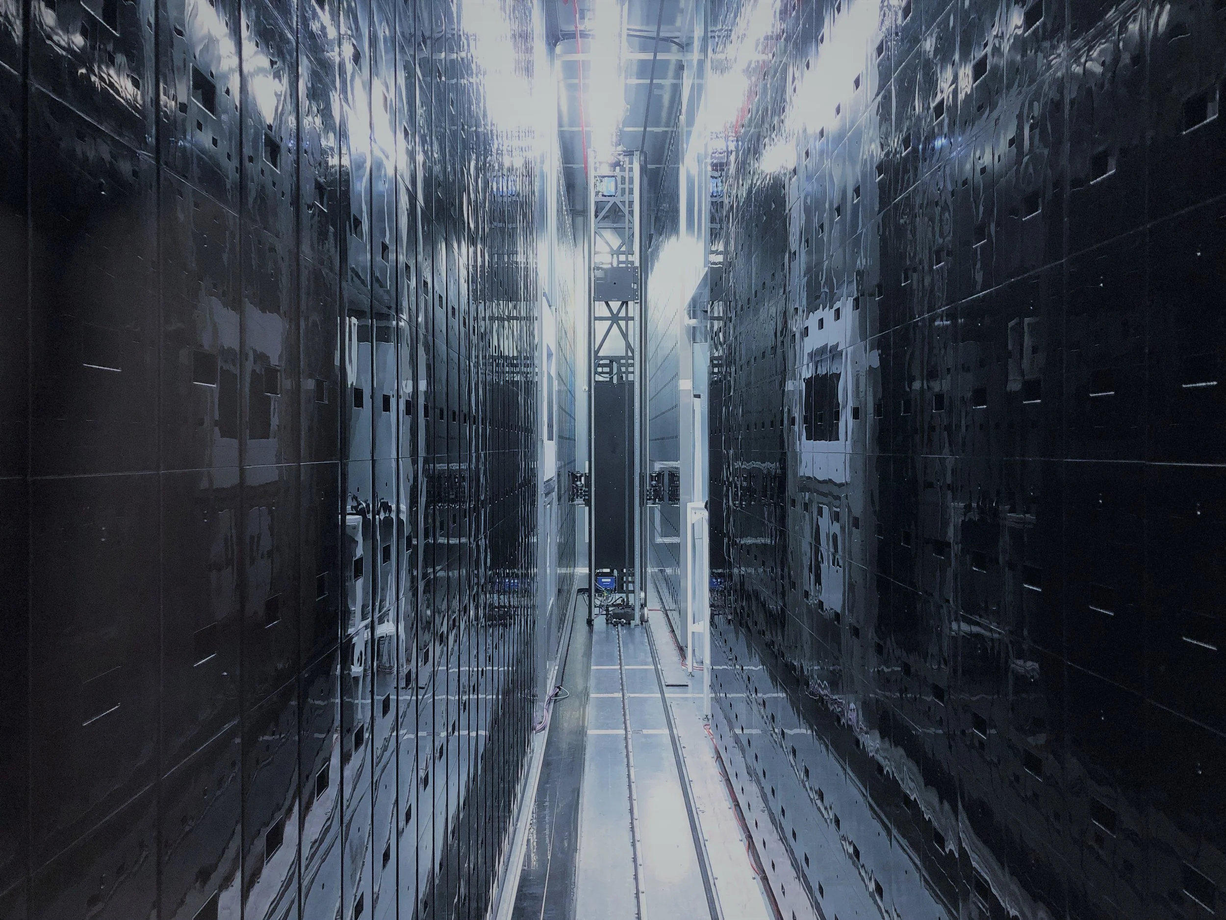 A large, automated freezer for biological samples.