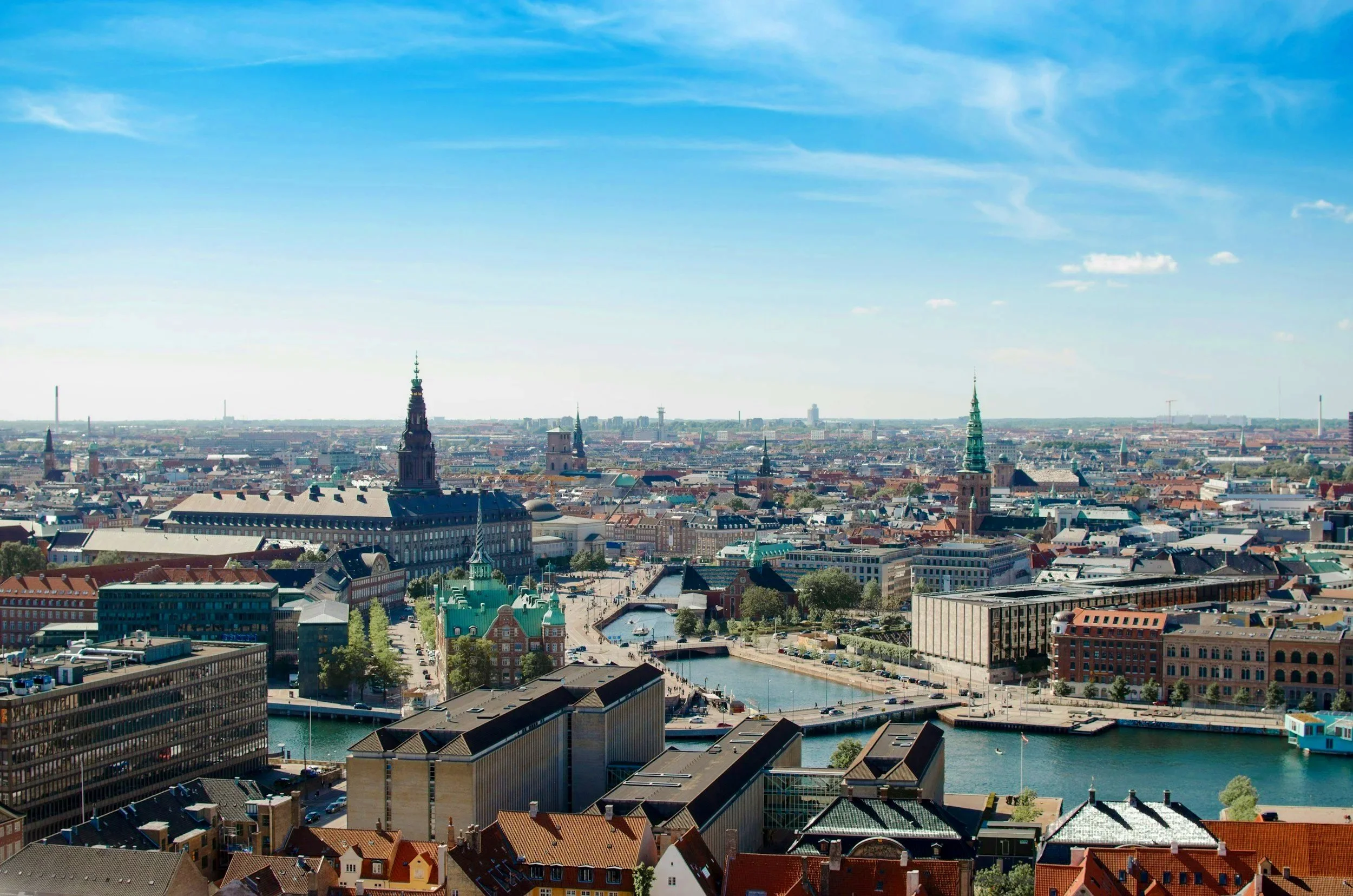Copenhagen skyline.