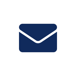 A navy blue closed envelope icon on a white background.