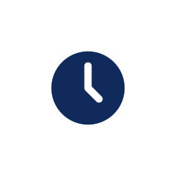 A clock icon showing a time of approximately 10:10.