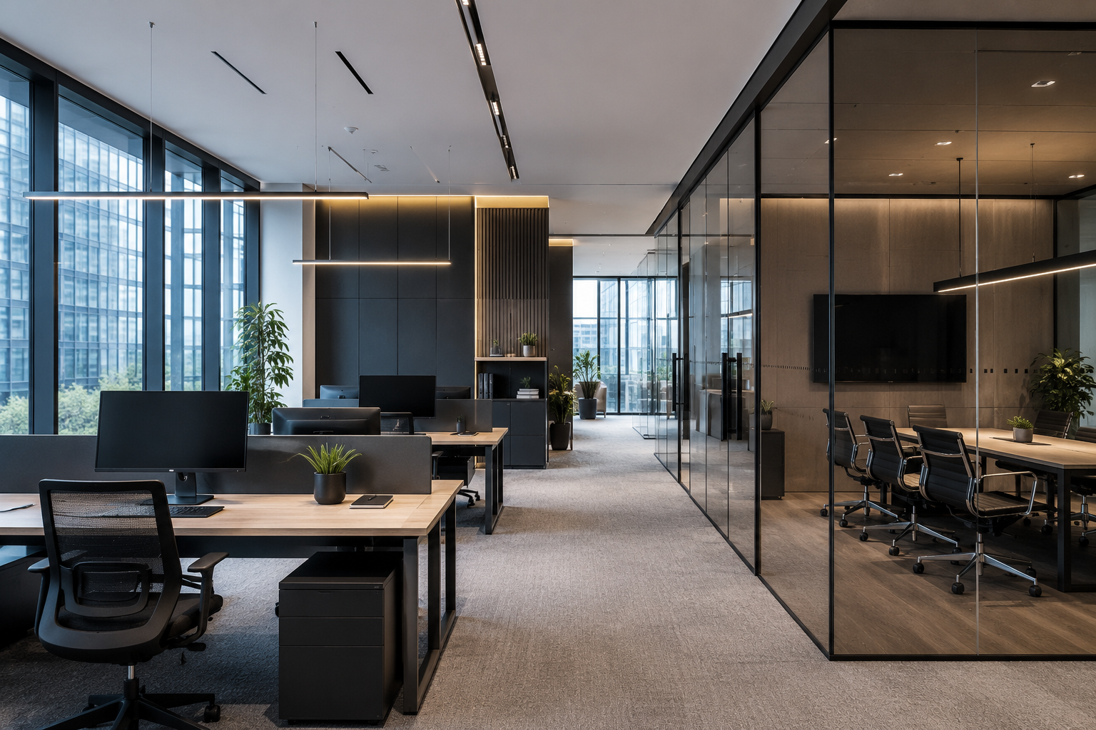 Modern professional office representing business consultancy, leadership development and operational improvement.