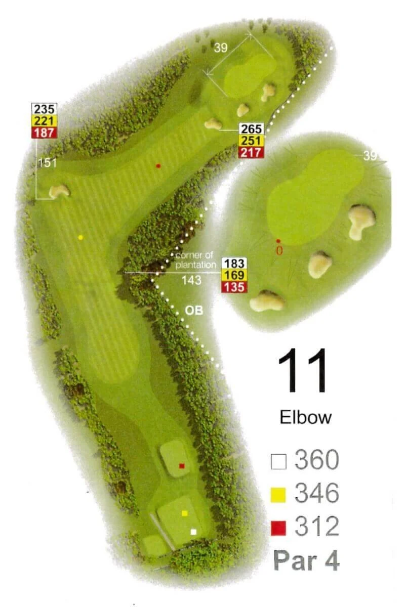 Hole 11, Elbow, plan