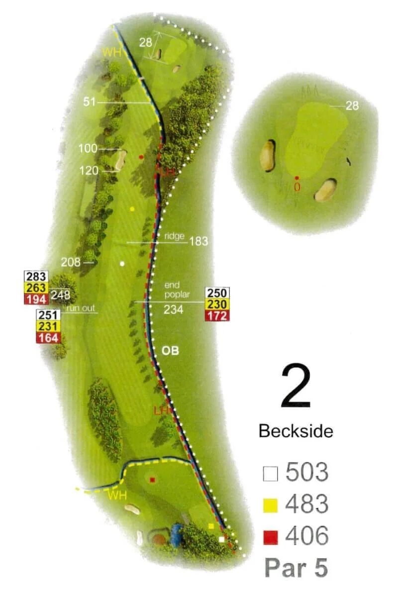 Hole 2, Beckside, plan