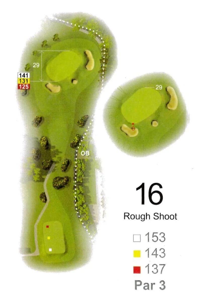 Hole 16, Rough Shoot, plan