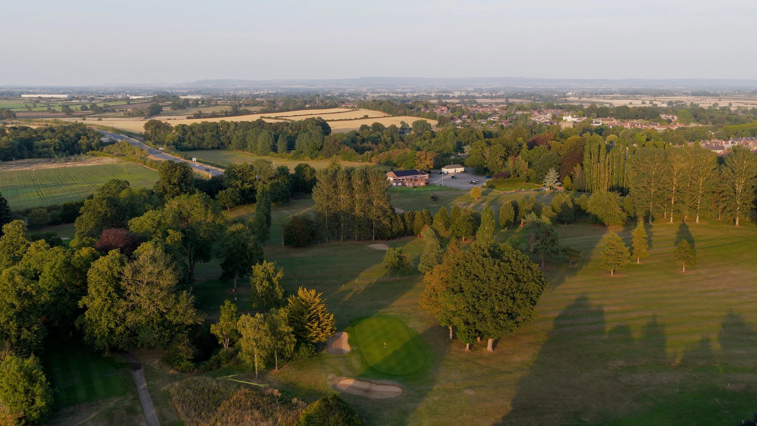 The course at Bedale Golf Club from the air