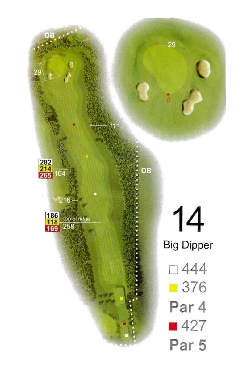 Hole 14, Big Dipper, plan