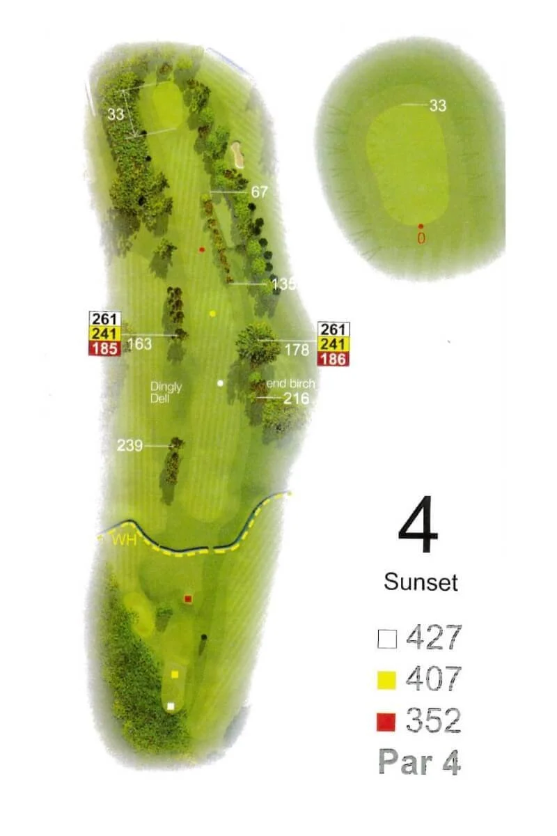 Hole 4, Sunset, plan
